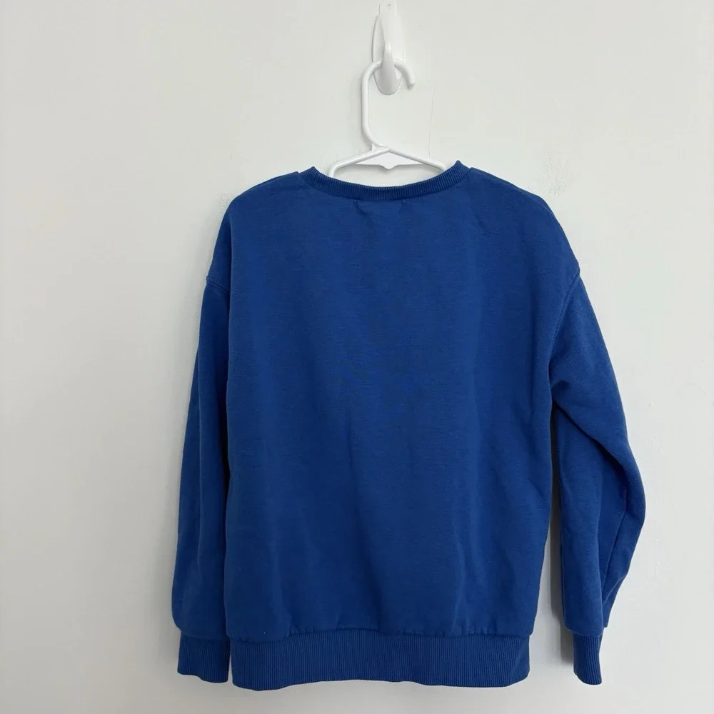 Nike Kids Pullover Sweatshirt Size Unknown Blue White Teal Cotton Blend Casual